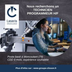 technicien programmeur chez Laseris technicien programmeur chez Laseris
